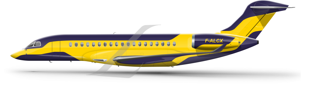 Dassault Falcon 10X livery