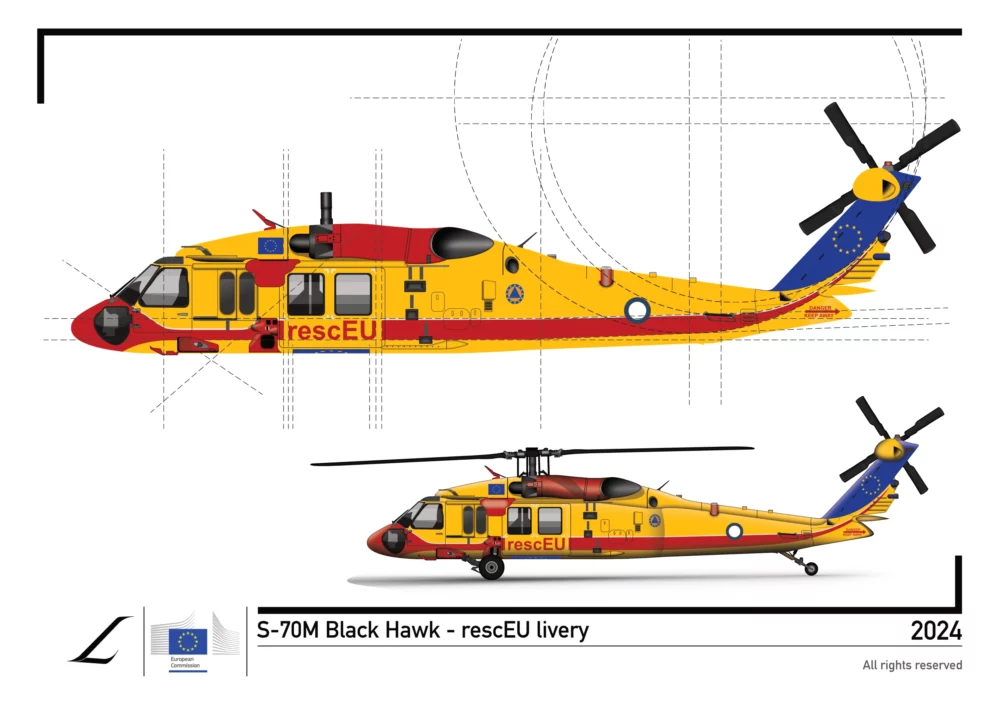 Sikorsky S-70 RescEU livery