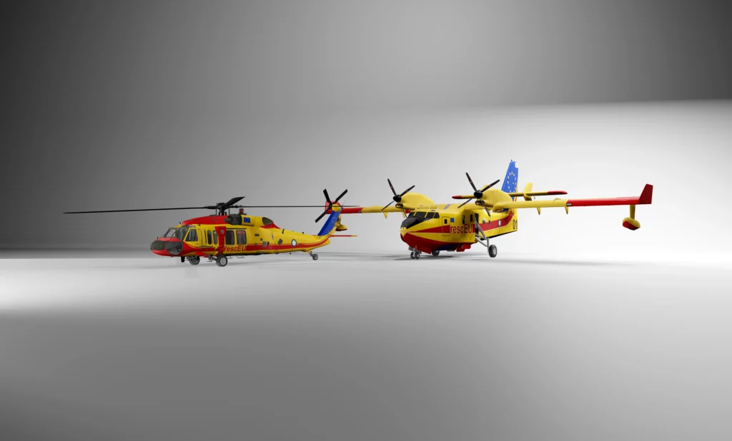 Sikorsky S-70 Canadair DHC-515 RescEU livery